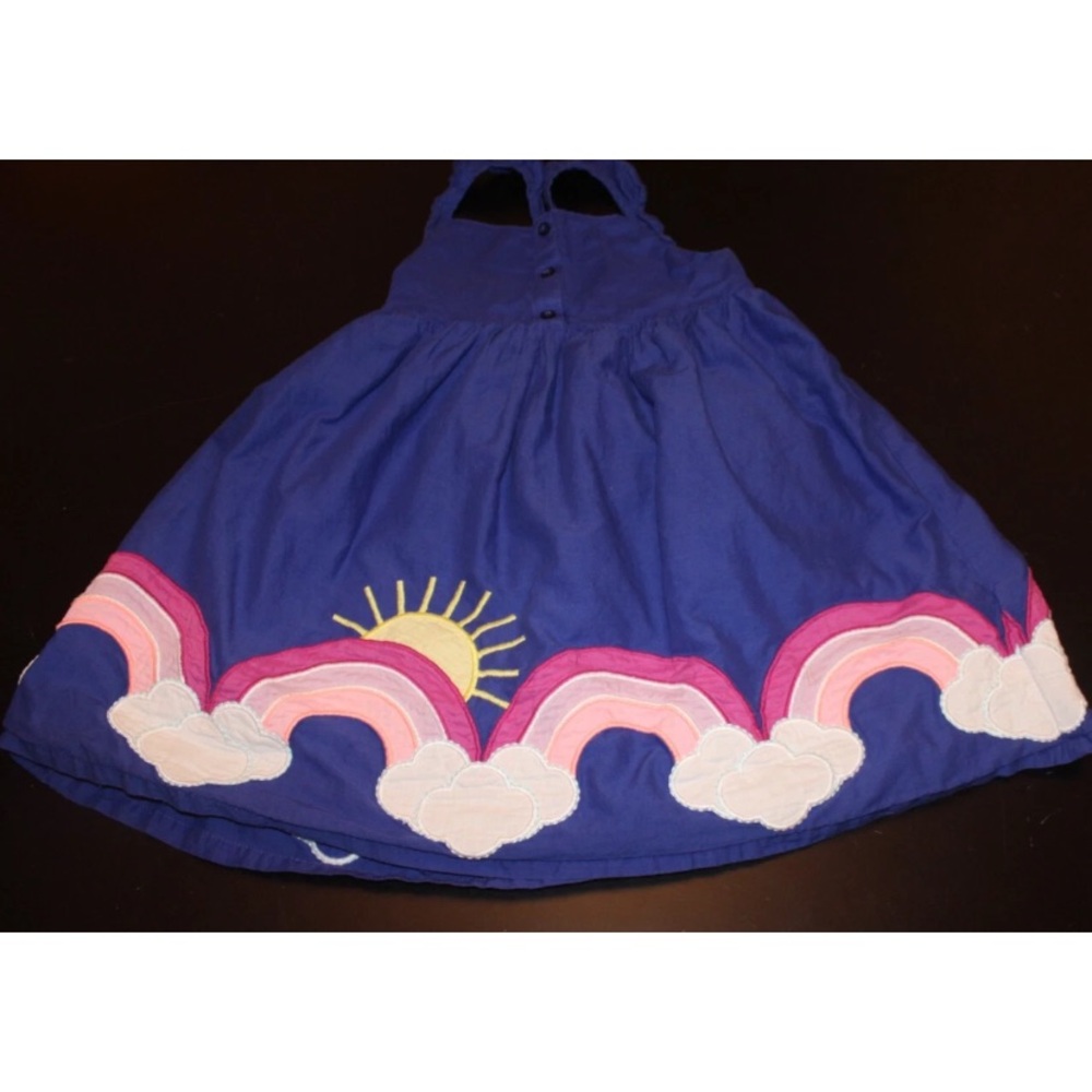 Gymboree Blue Dress with Rainbow Design